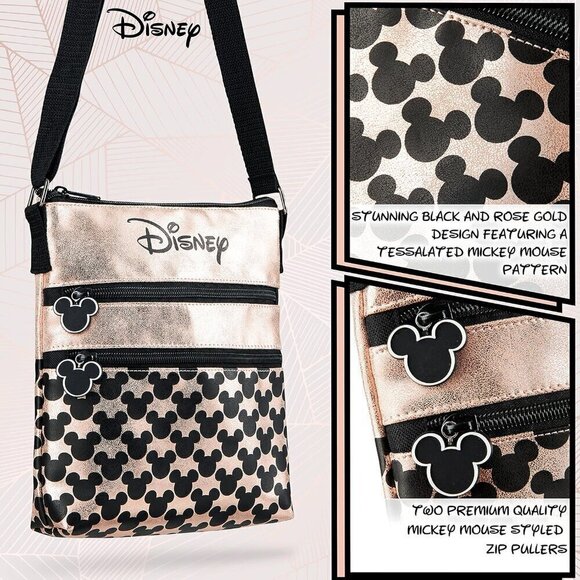 Women Glod Mickey Mouse Minnie Disney Teenager Shoulder Bag, - Picture 3 of 7